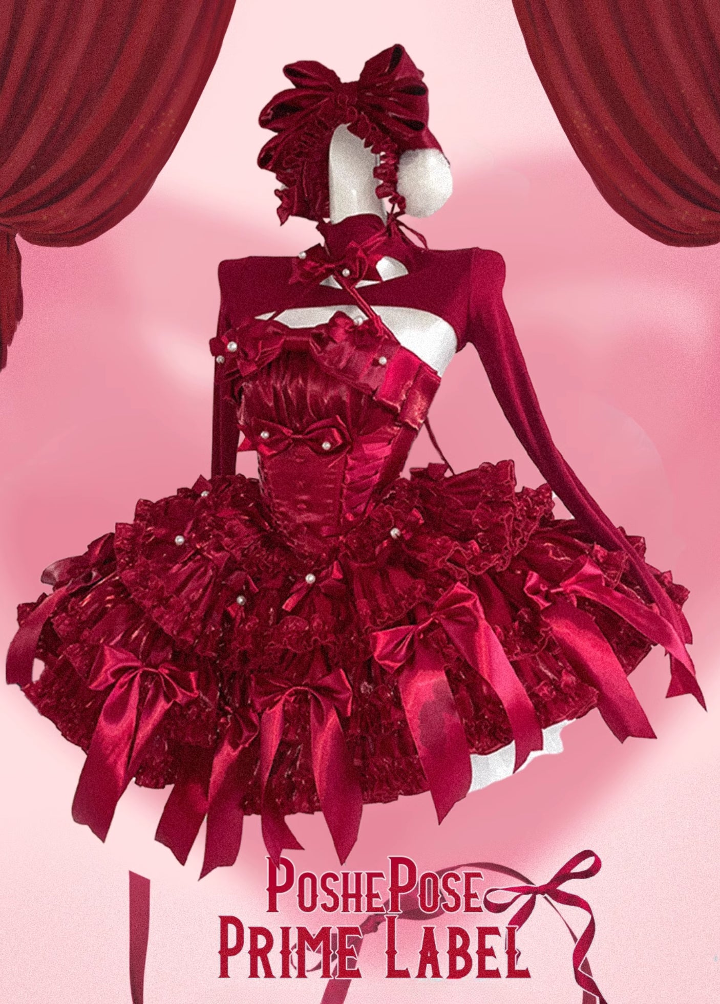 White Feather Snow and Ready Red Idol Dress - PoshePose Global