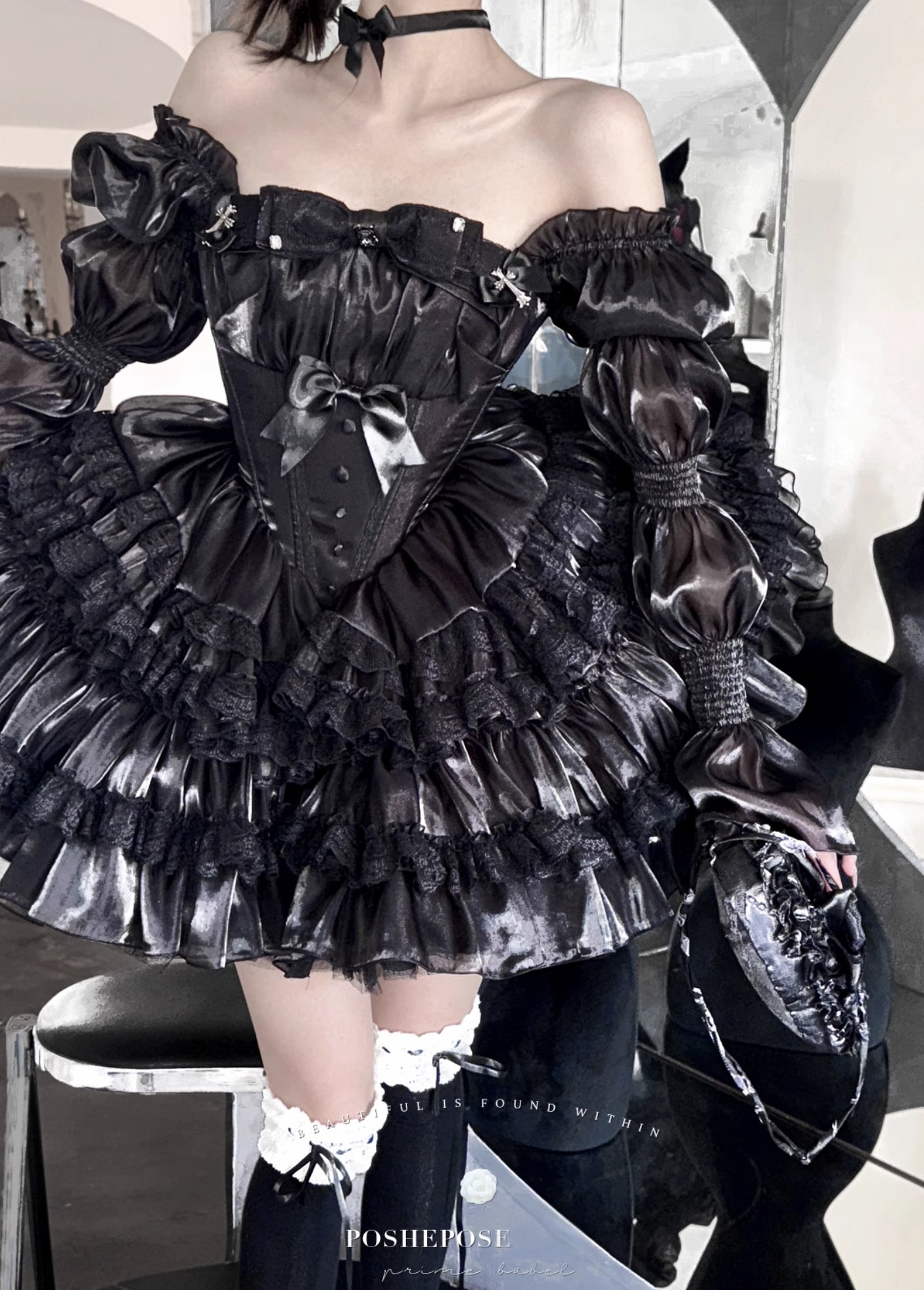 Black Little Fairy Dress - PoshePose Global