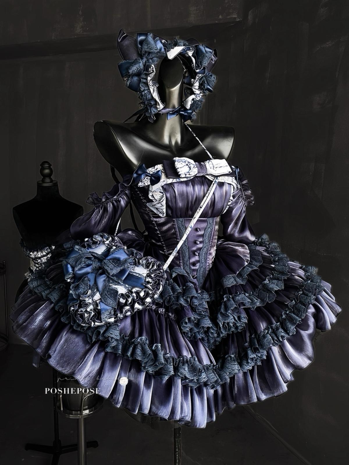 Hidden Fox Dress Navy Edition Set