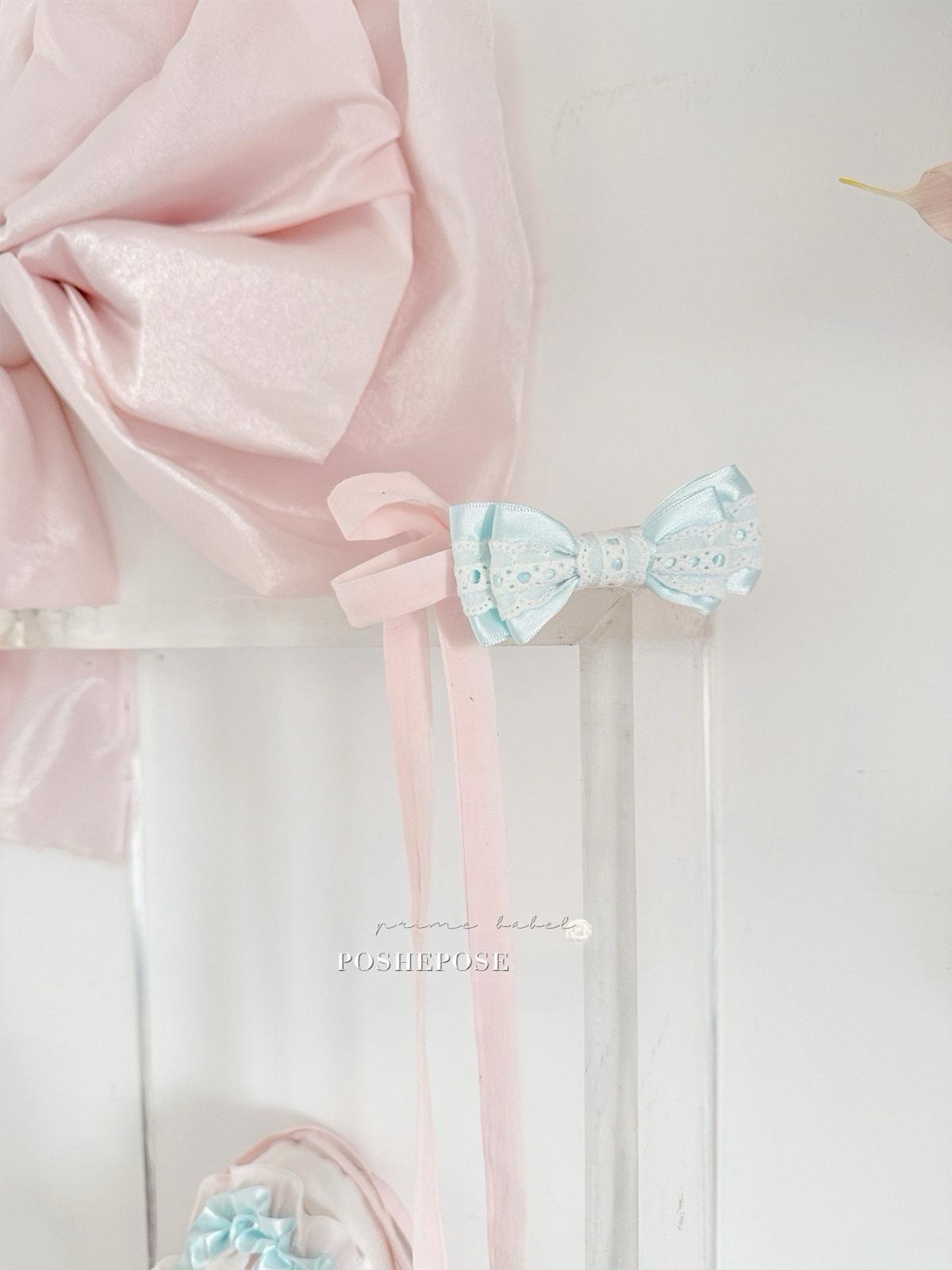 Handcrafted mint and blush lolita wonderland dress with lace details and vintage charm.