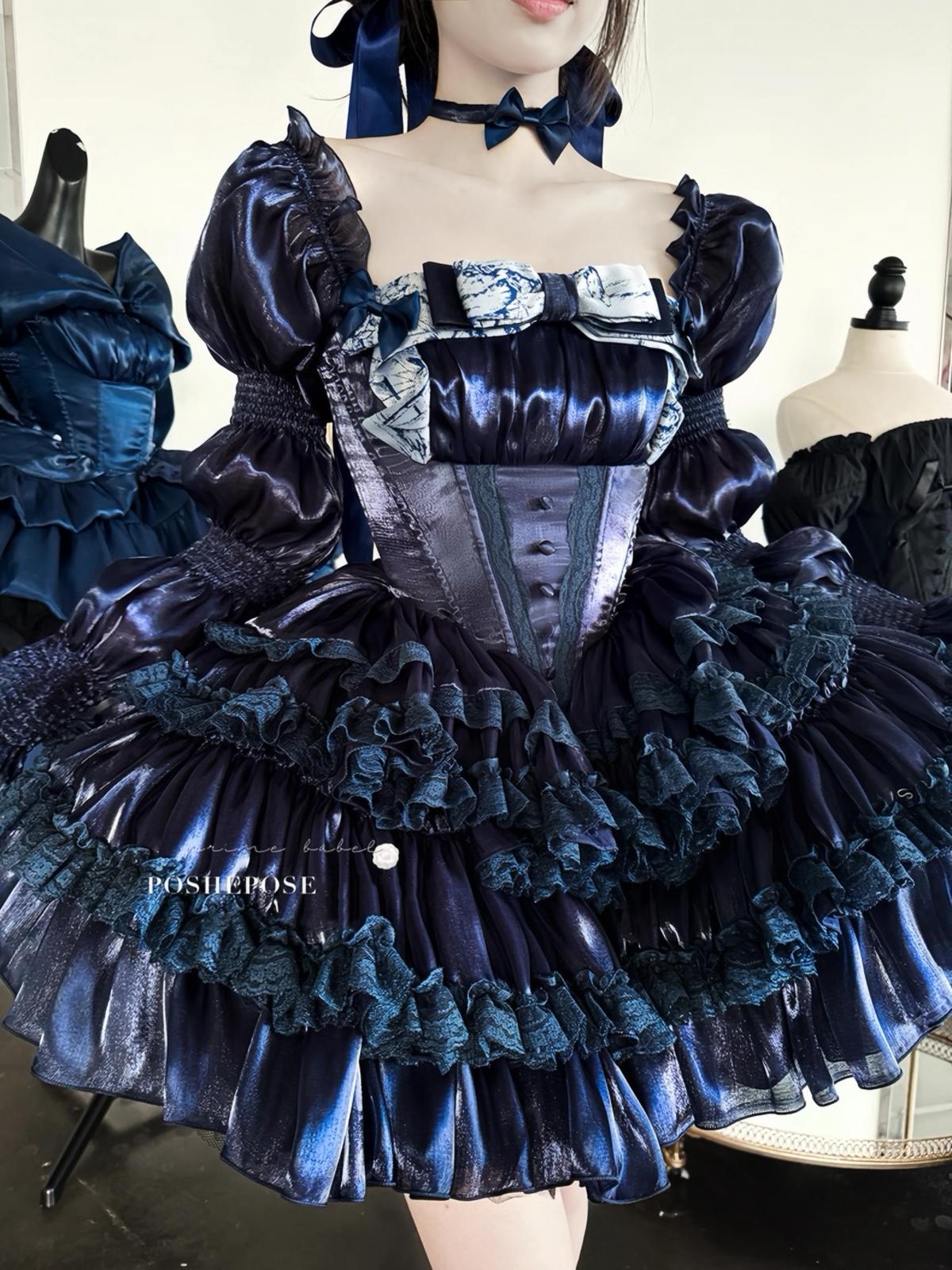Hidden Fox Dress Navy Edition Set