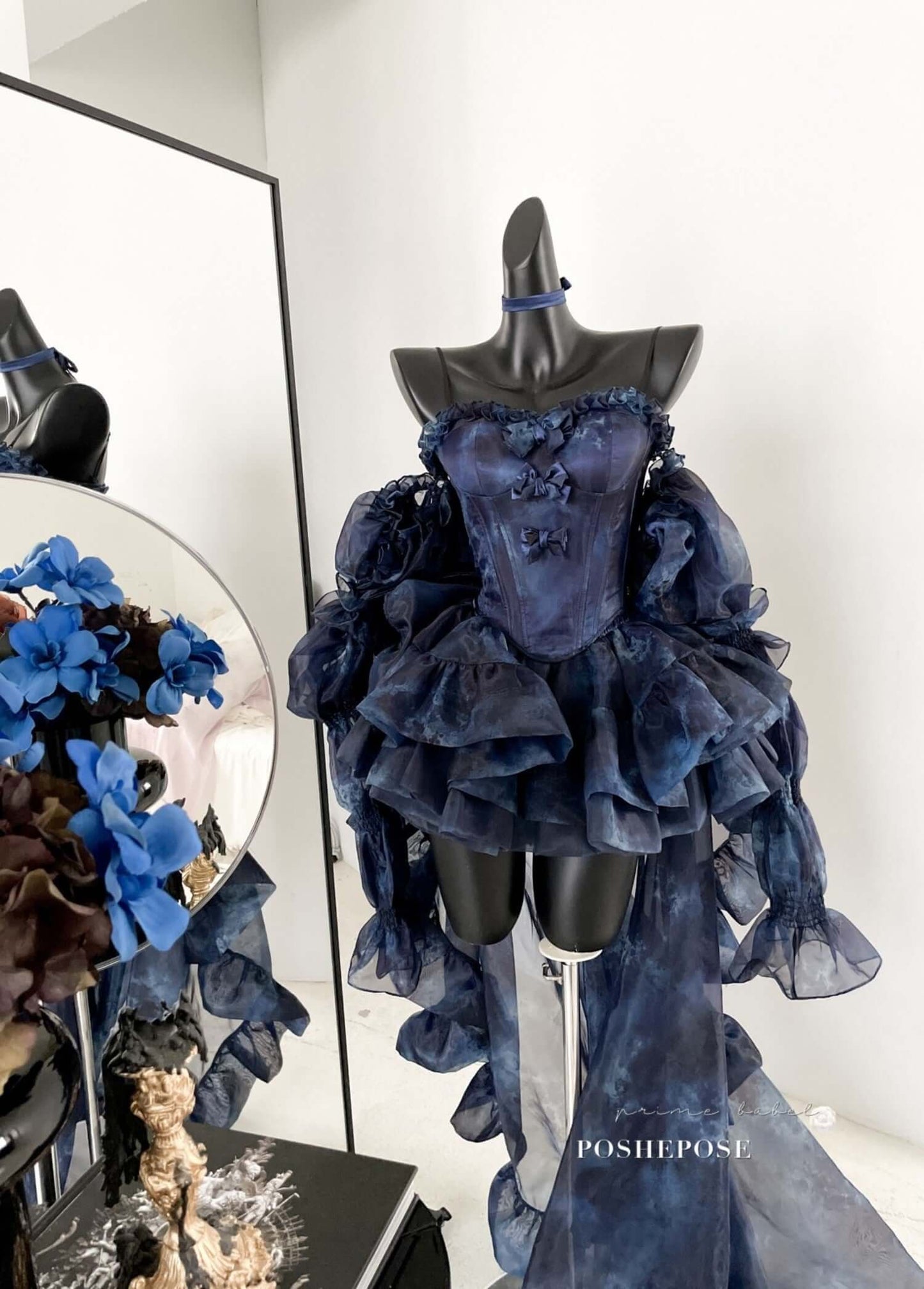 Haute Couture Deep Sea Dress Limited Edition displayed on a mannequin, featuring gothic and Lolita design elements.
