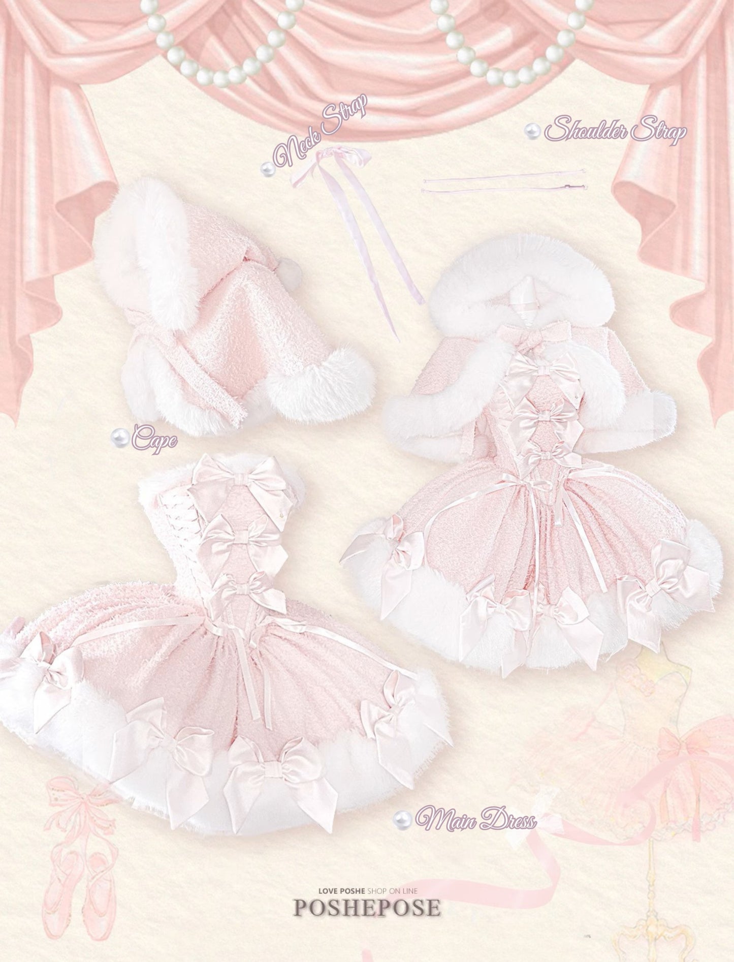 Pink Snow Memories Dress Set - PoshePose Global