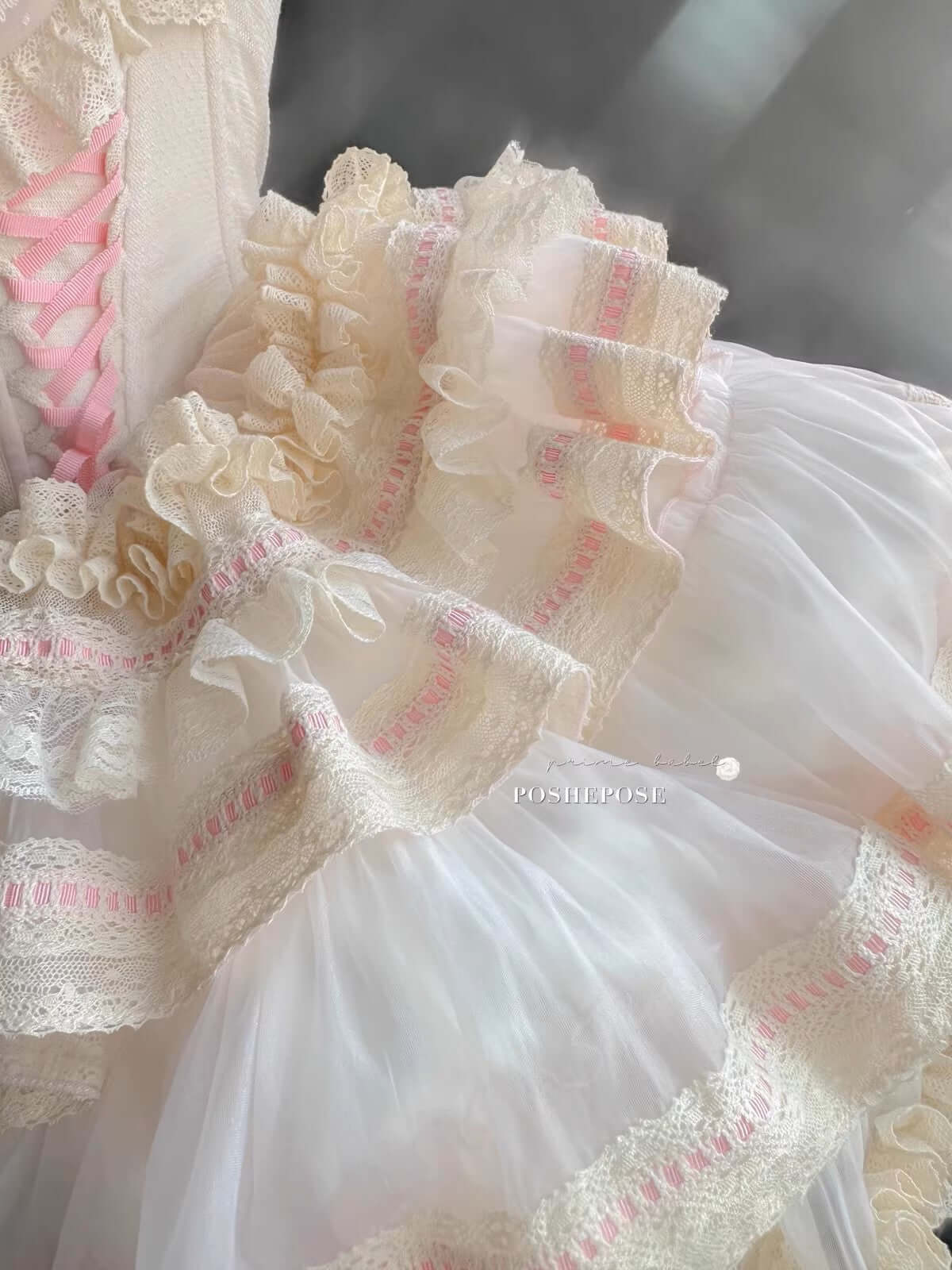 Roseheart Blush Satin Ballet Dress - PoshePose Global