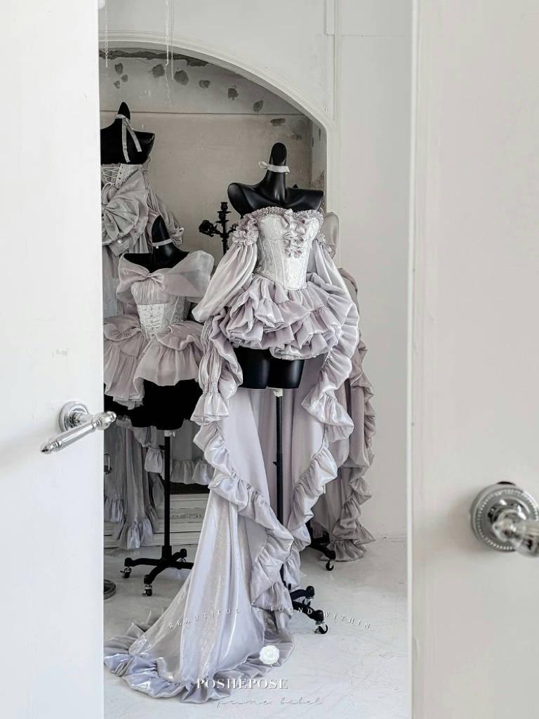 Silver Cheryl Heart Dress - PoshePose Global