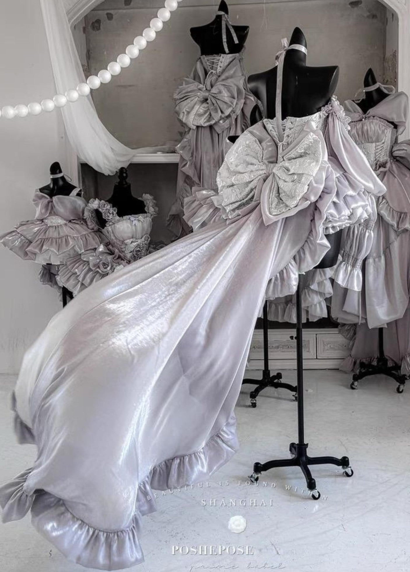 Silver Cheryl Heart Dress - PoshePose Global