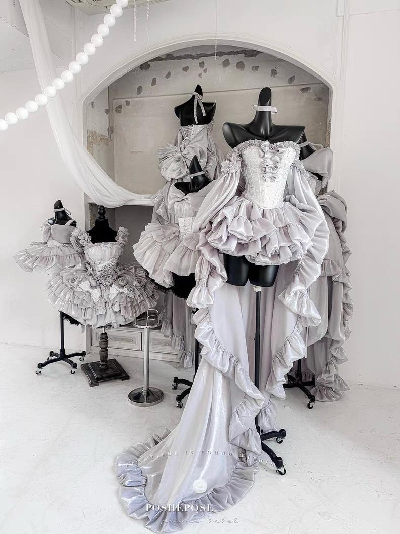 Silver Cheryl Heart Dress - PoshePose Global