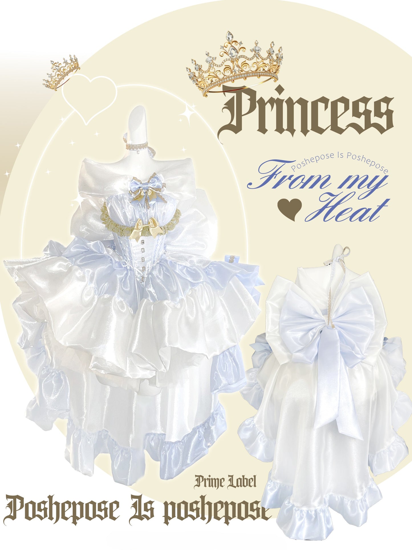 Poshepose Angel Swan Moonlight Vow Dress Ballet Blue