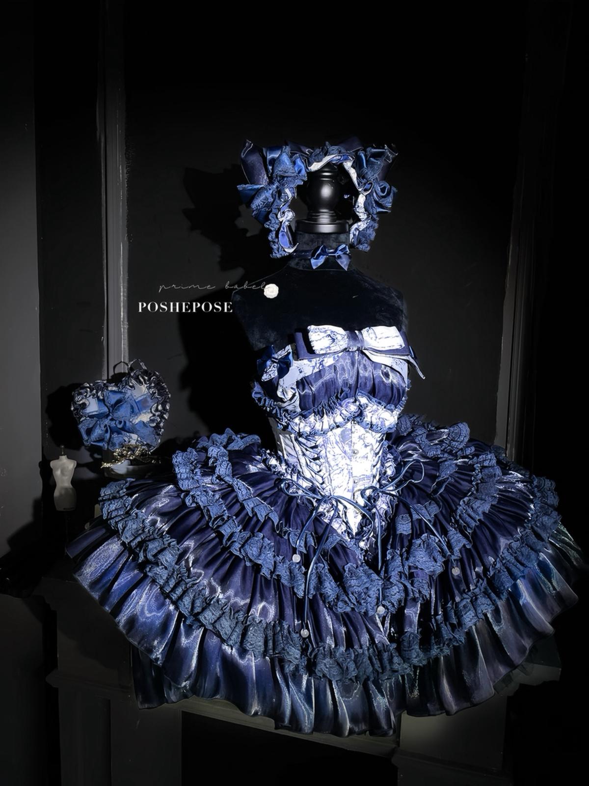 Hidden Fox Dress Navy Edition Set