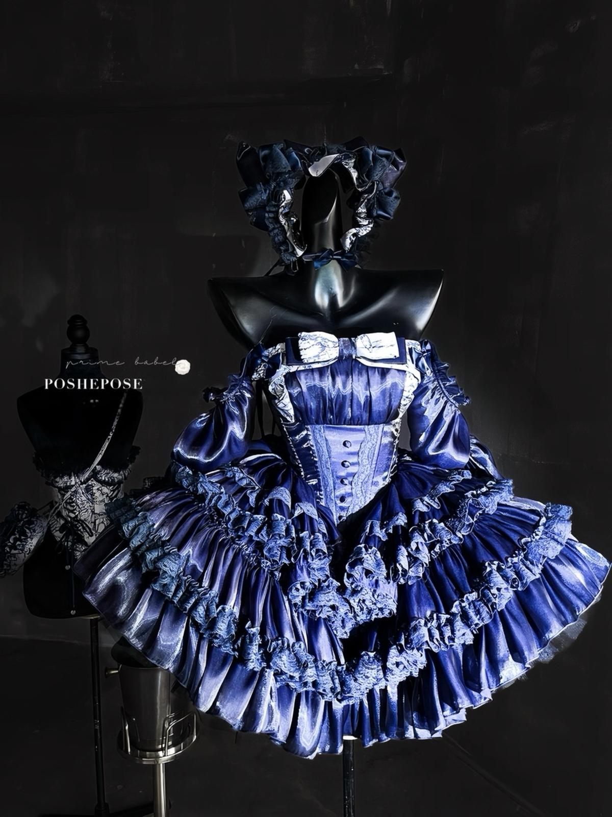 Hidden Fox Dress Navy Edition Set