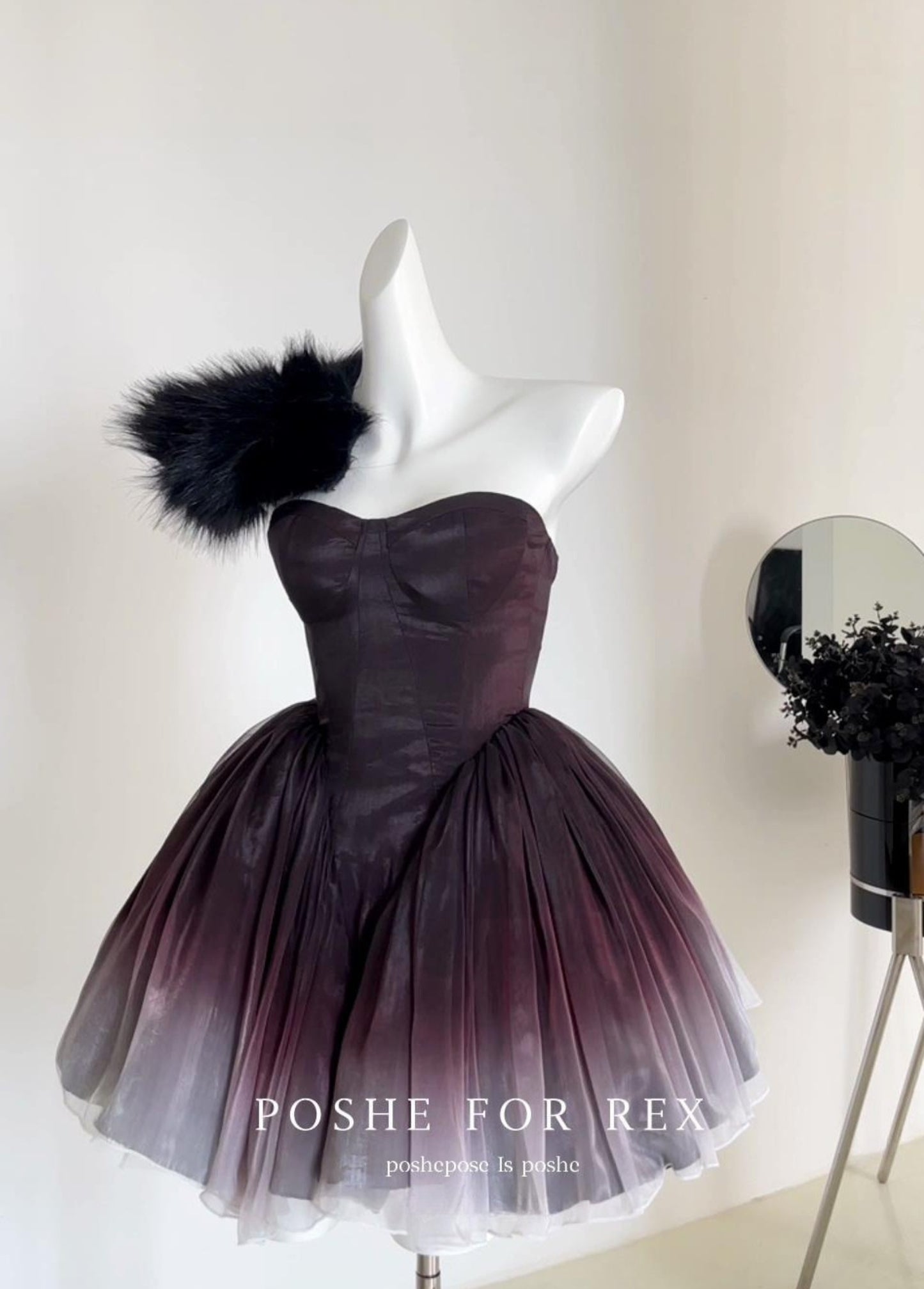 PoshePose exclusive Black Swan tutu dress from Prime Label collection.