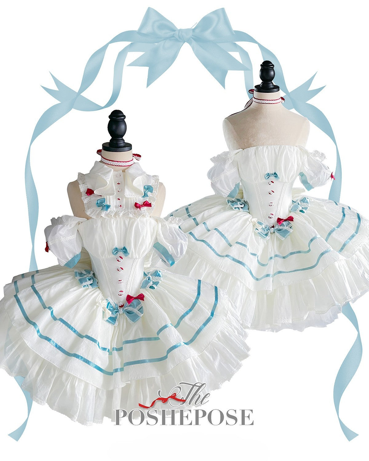 Fairytale-inspired white dress from Poshepose Global’s limited collection.