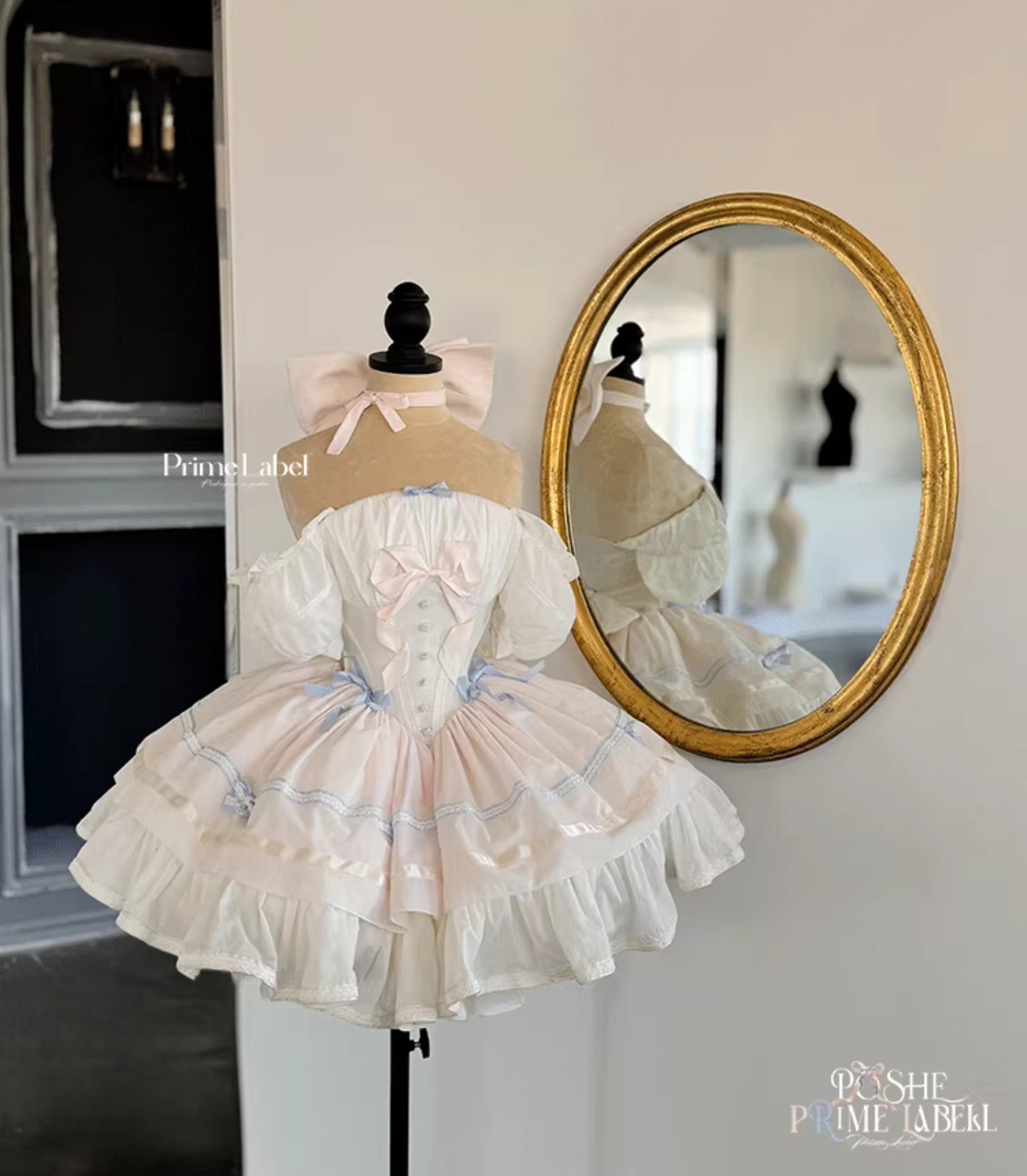 Antique Cotton Blue Dress - PoshePose Global