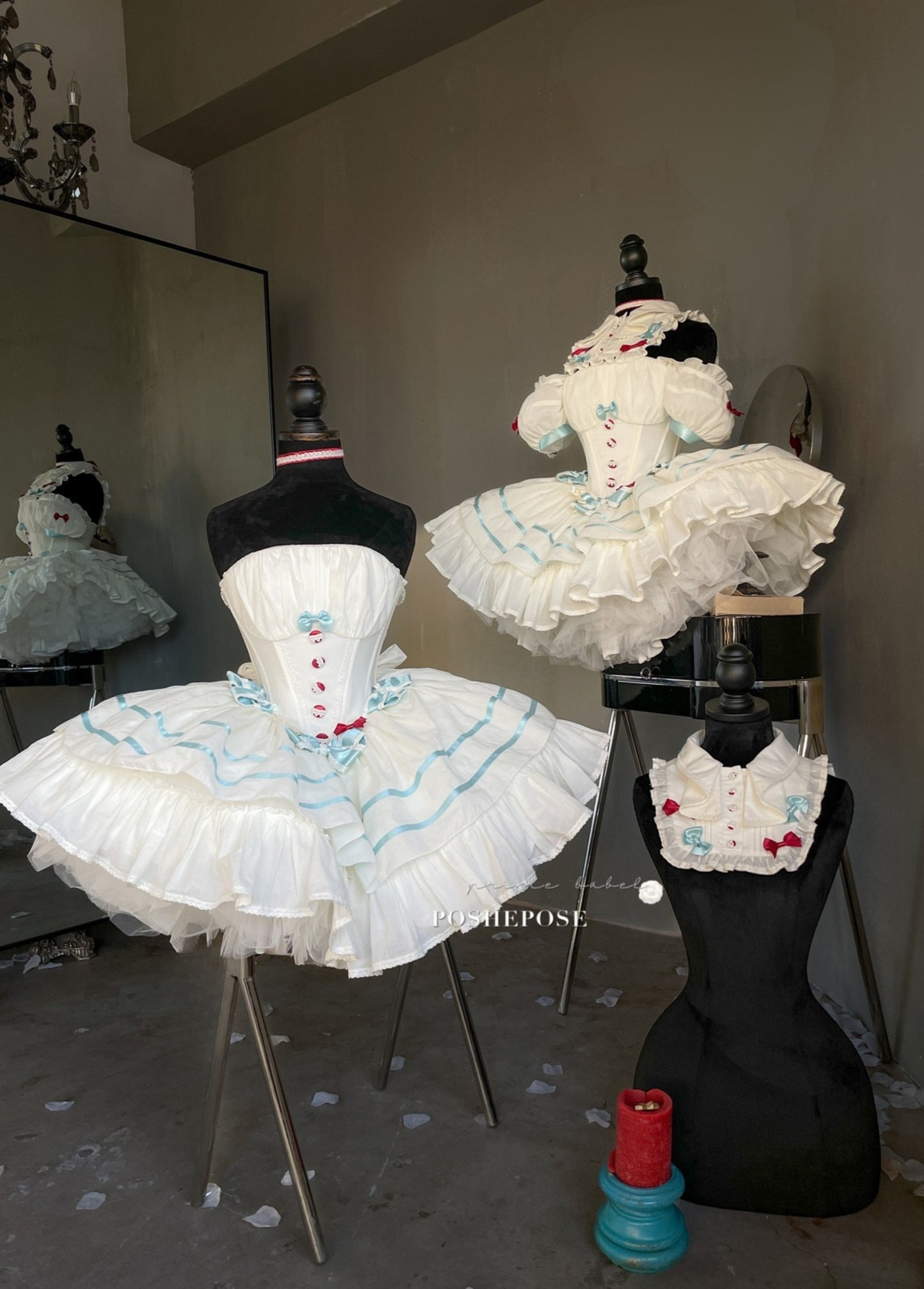 Poshepose Global’s handcrafted Lolita dress with vintage charm.