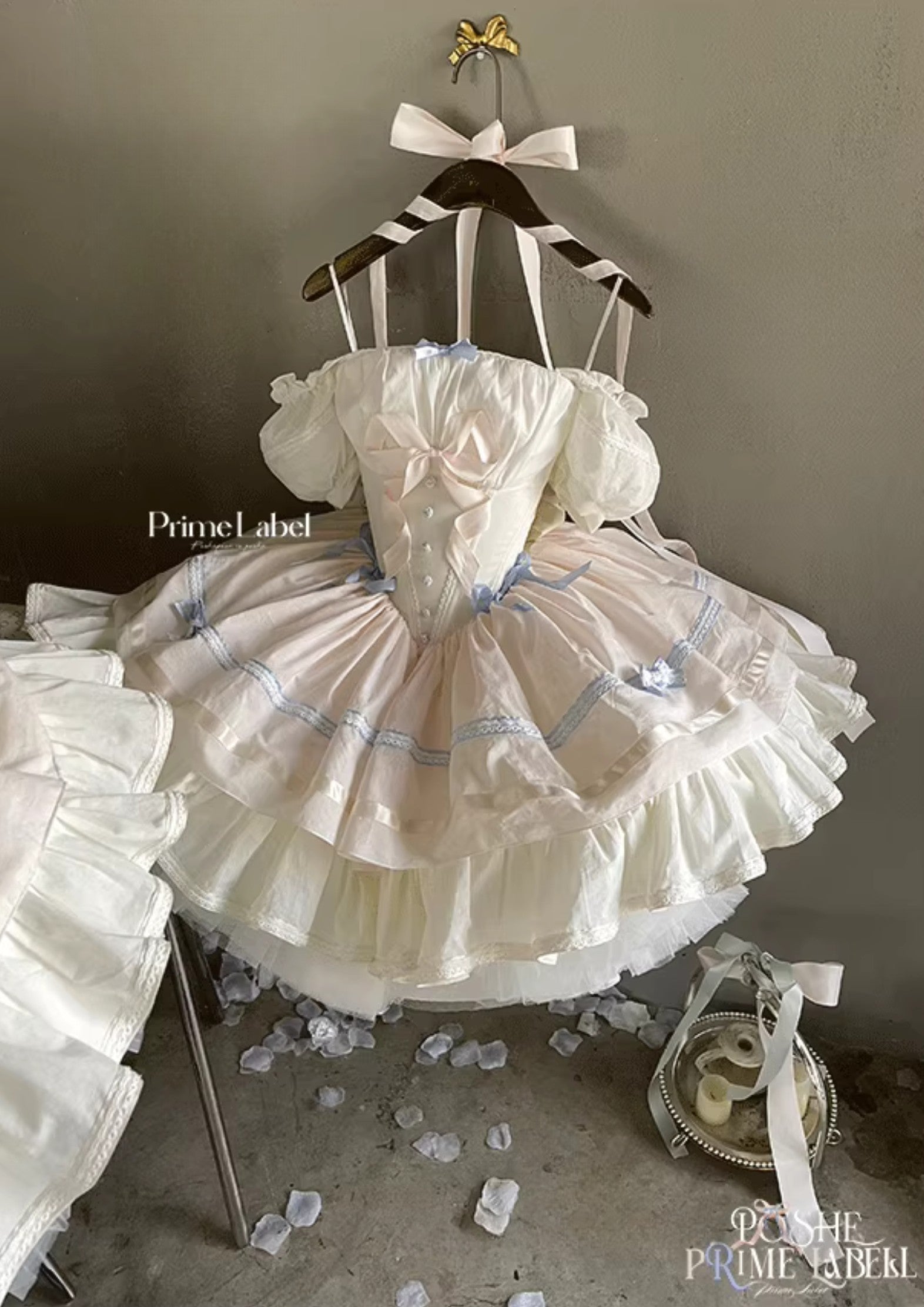 Antique Cotton Blue Dress - PoshePose Global