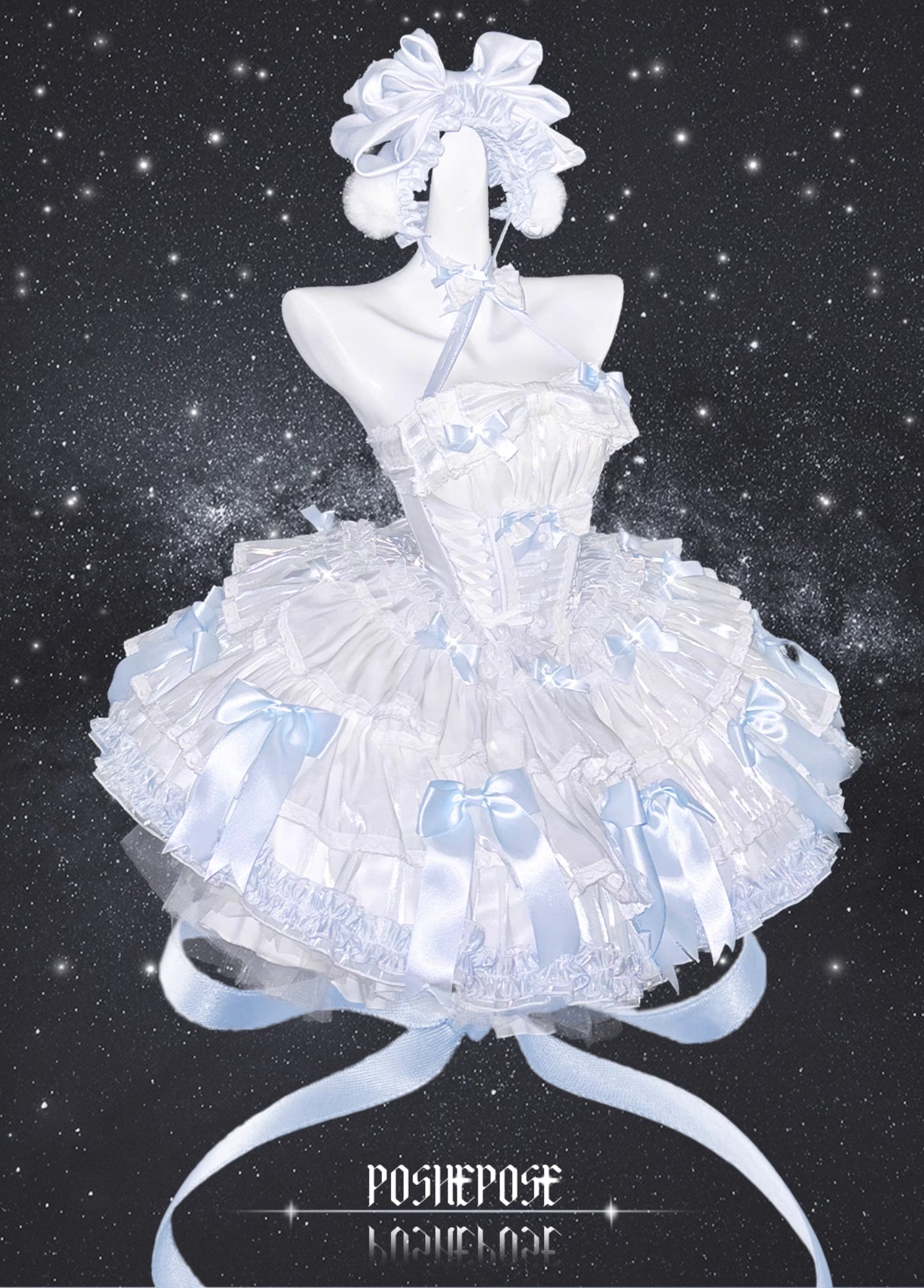 White Feather Snow and Ready Red Idol Dress - PoshePose Global