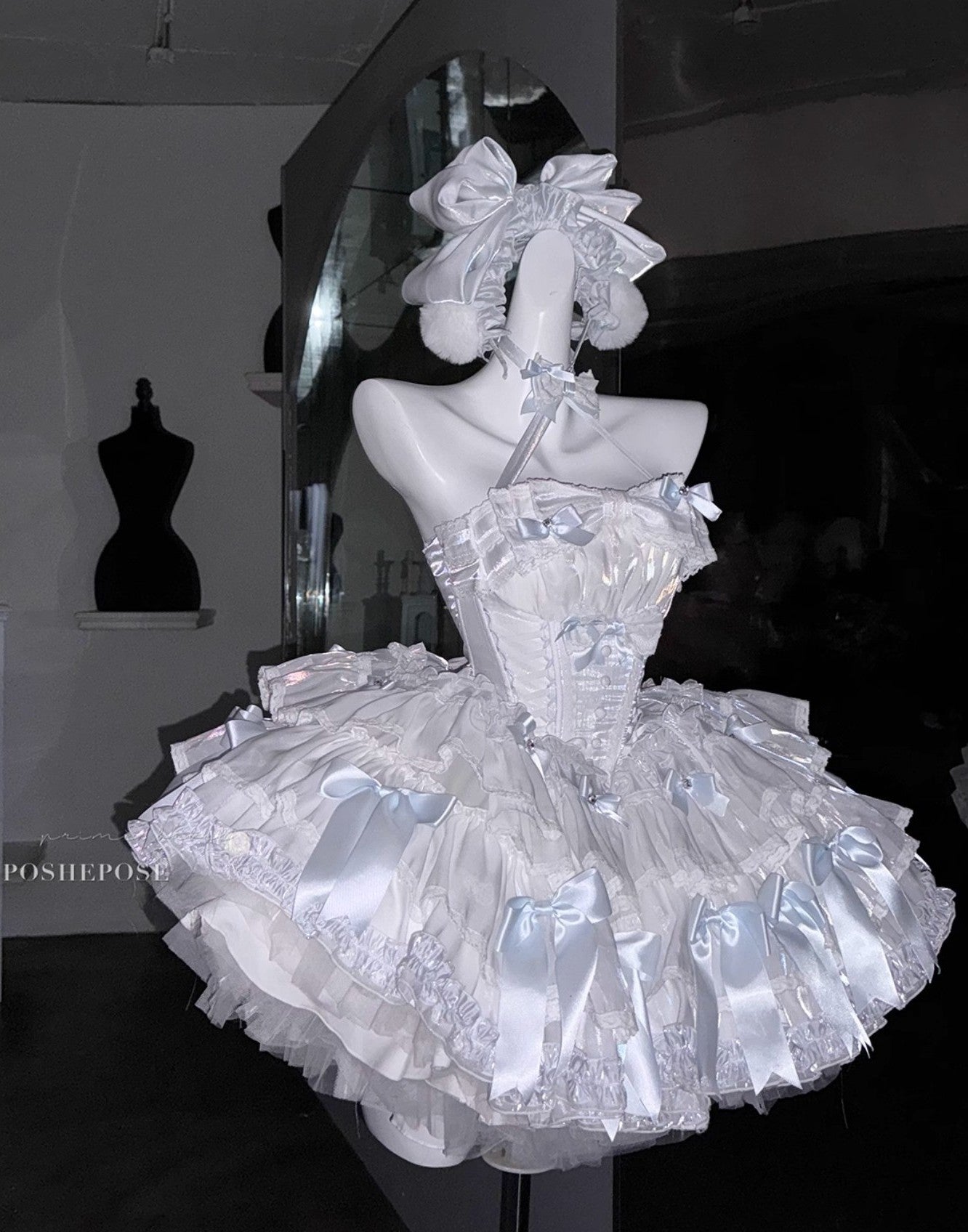 White Feather Snow and Ready Red Idol Dress - PoshePose Global