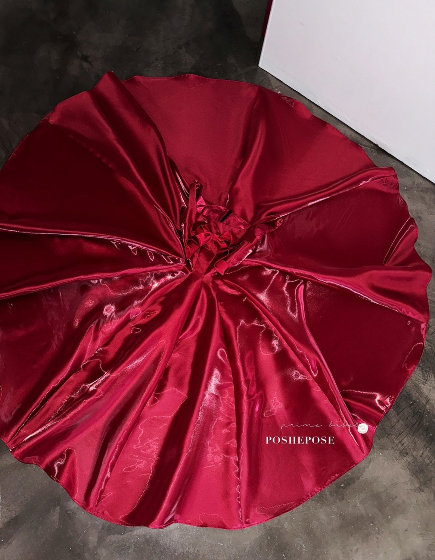 Luxury red gown for festive season events by Poshepose