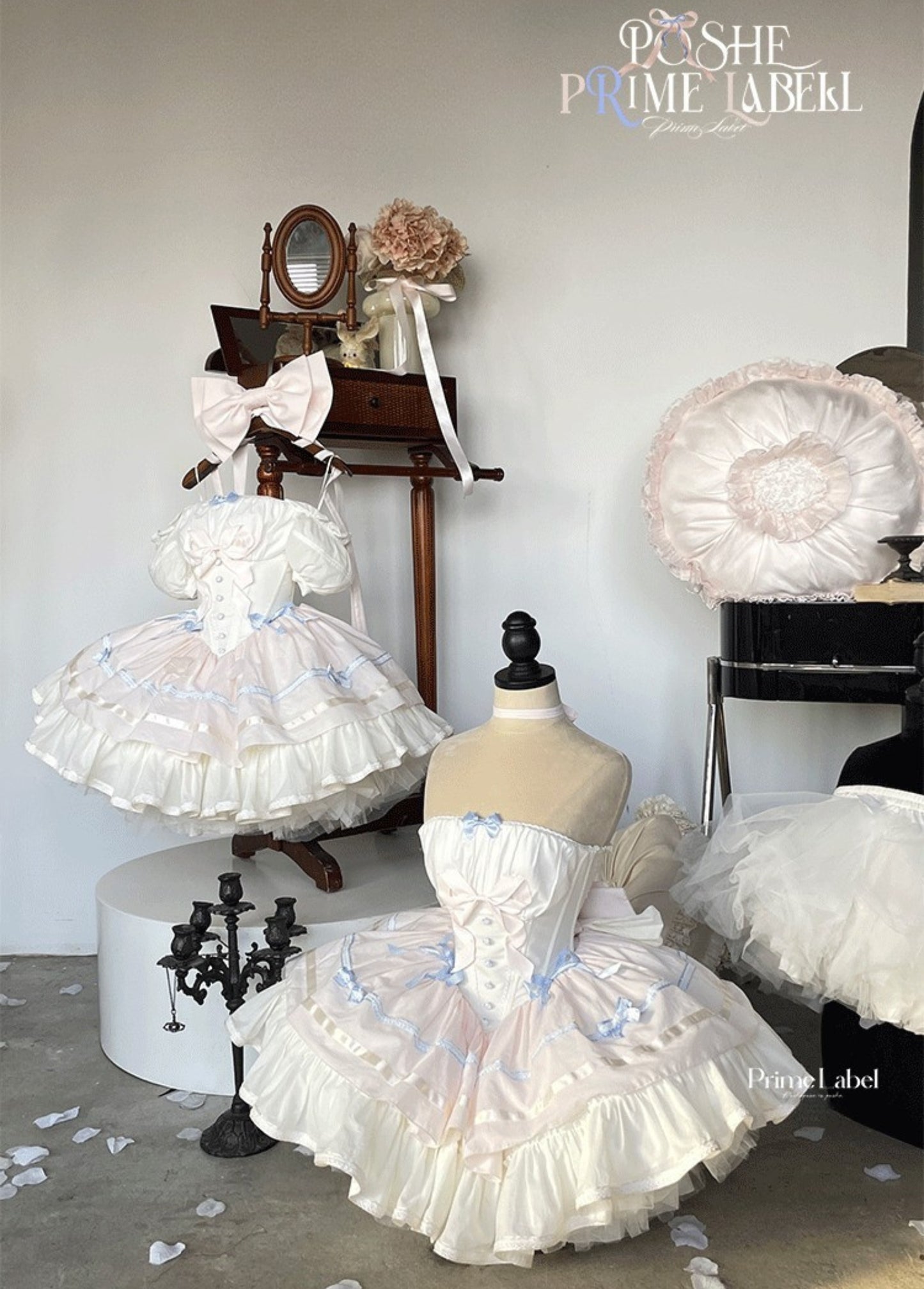 Antique Cotton Blue Dress - PoshePose Global