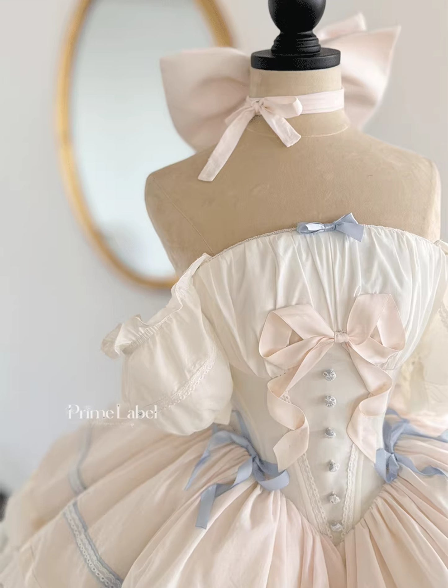 Antique Cotton Blue Dress - PoshePose Global