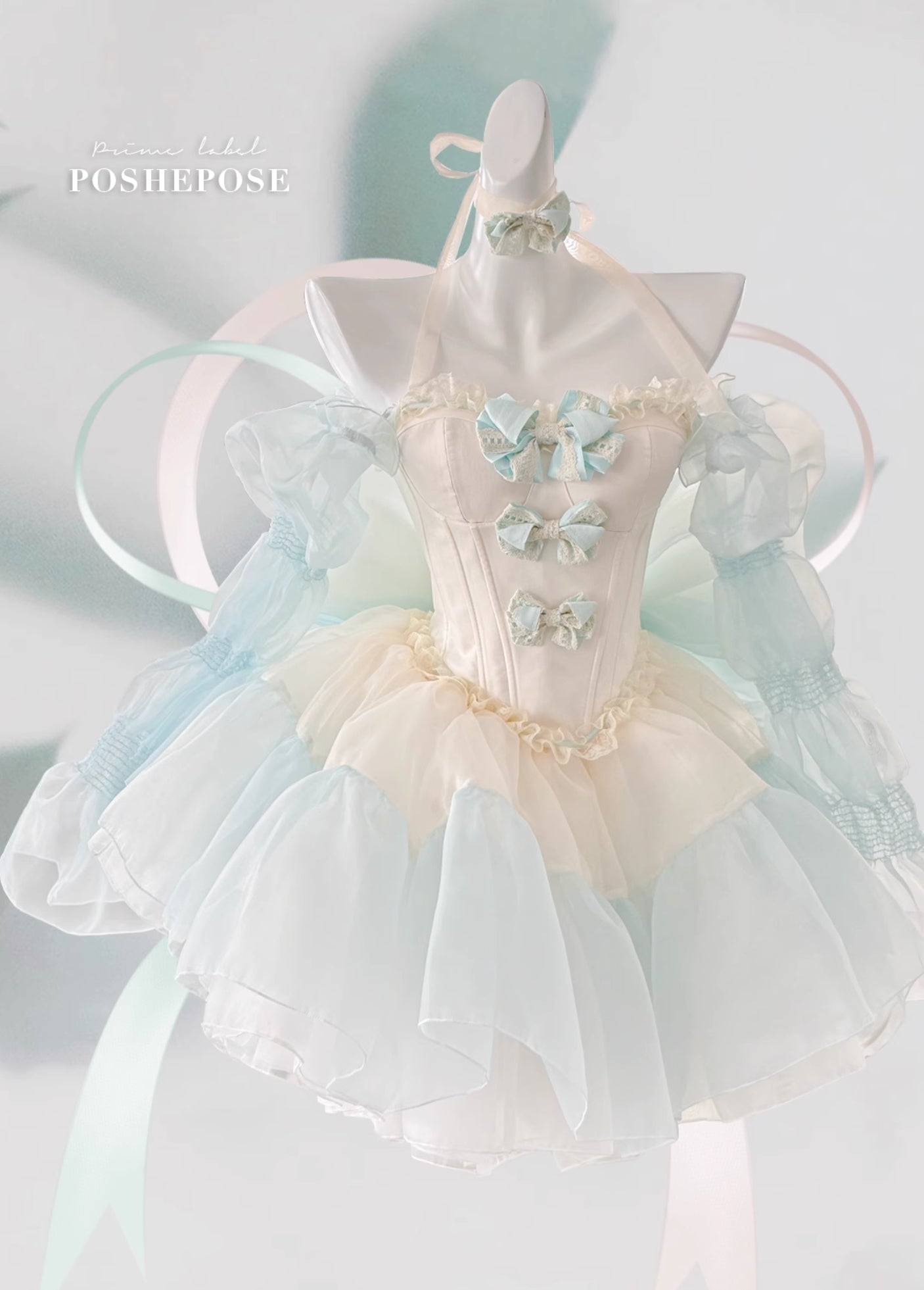 Antique Yellow-Green Little Cake Dress - PoshePose Global