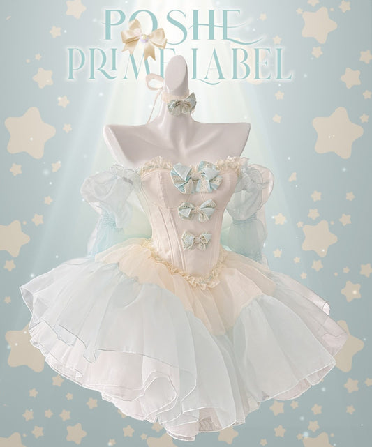 Antique Yellow-Green Little Cake Dress - PoshePose Global