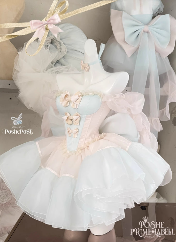 Pink & Blue Princess Baby Dress - PoshePose Global