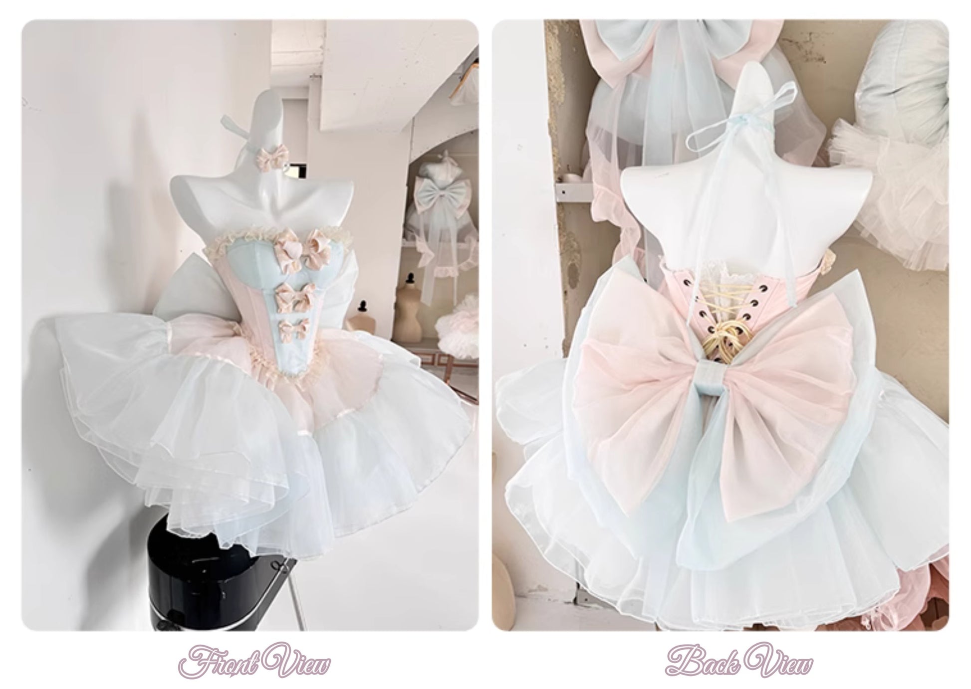 Pink & Blue Princess Baby Dress - PoshePose Global