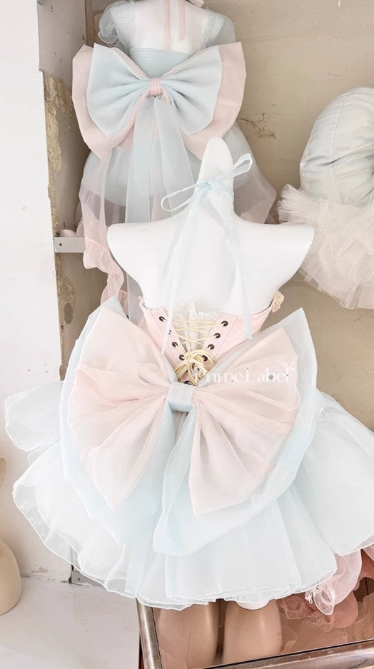 Pink & Blue Princess Baby Dress - PoshePose Global