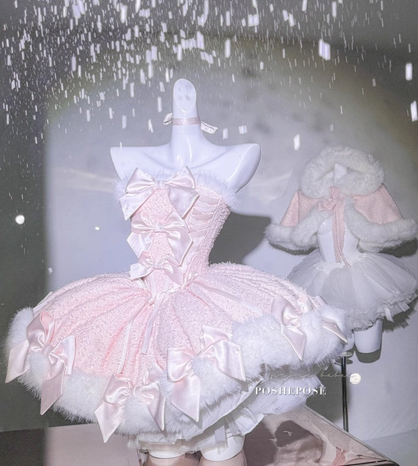Pink Snow Memories Dress Set - PoshePose Global