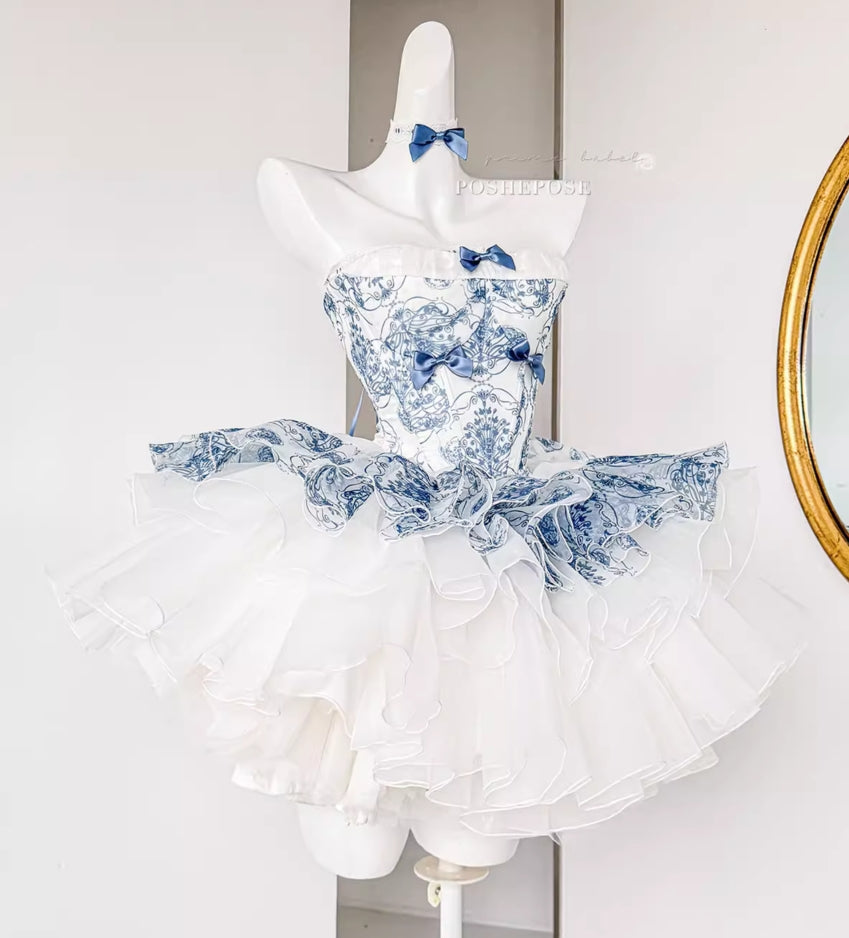 Porcelain Kaleidoscope Dress - PoshePose Global