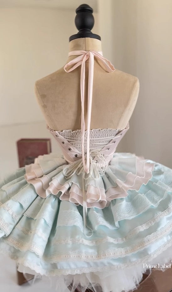 Powder Blue Satin Dress - PoshePose Global