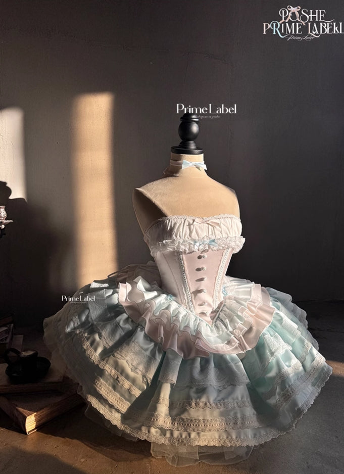 Powder Blue Satin Dress - PoshePose Global