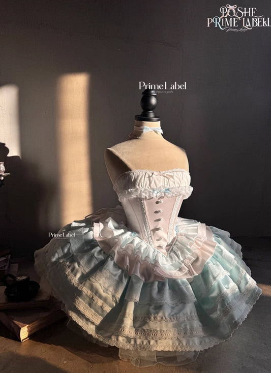 Powder Blue Satin Dress - PoshePose Global