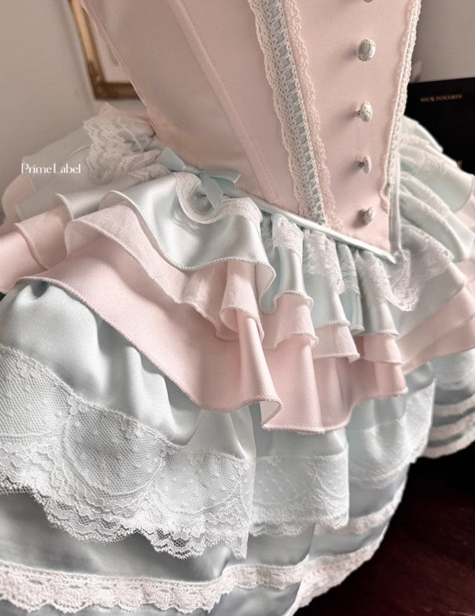 Powder Blue Satin Dress - PoshePose Global