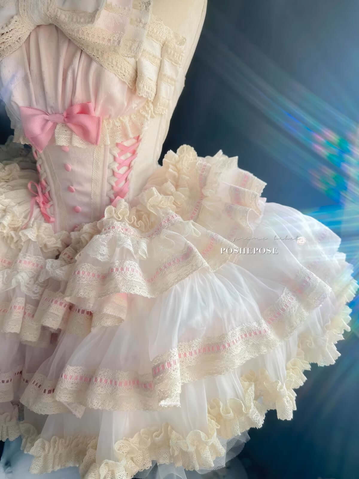 Roseheart Blush Satin Ballet Dress - PoshePose Global