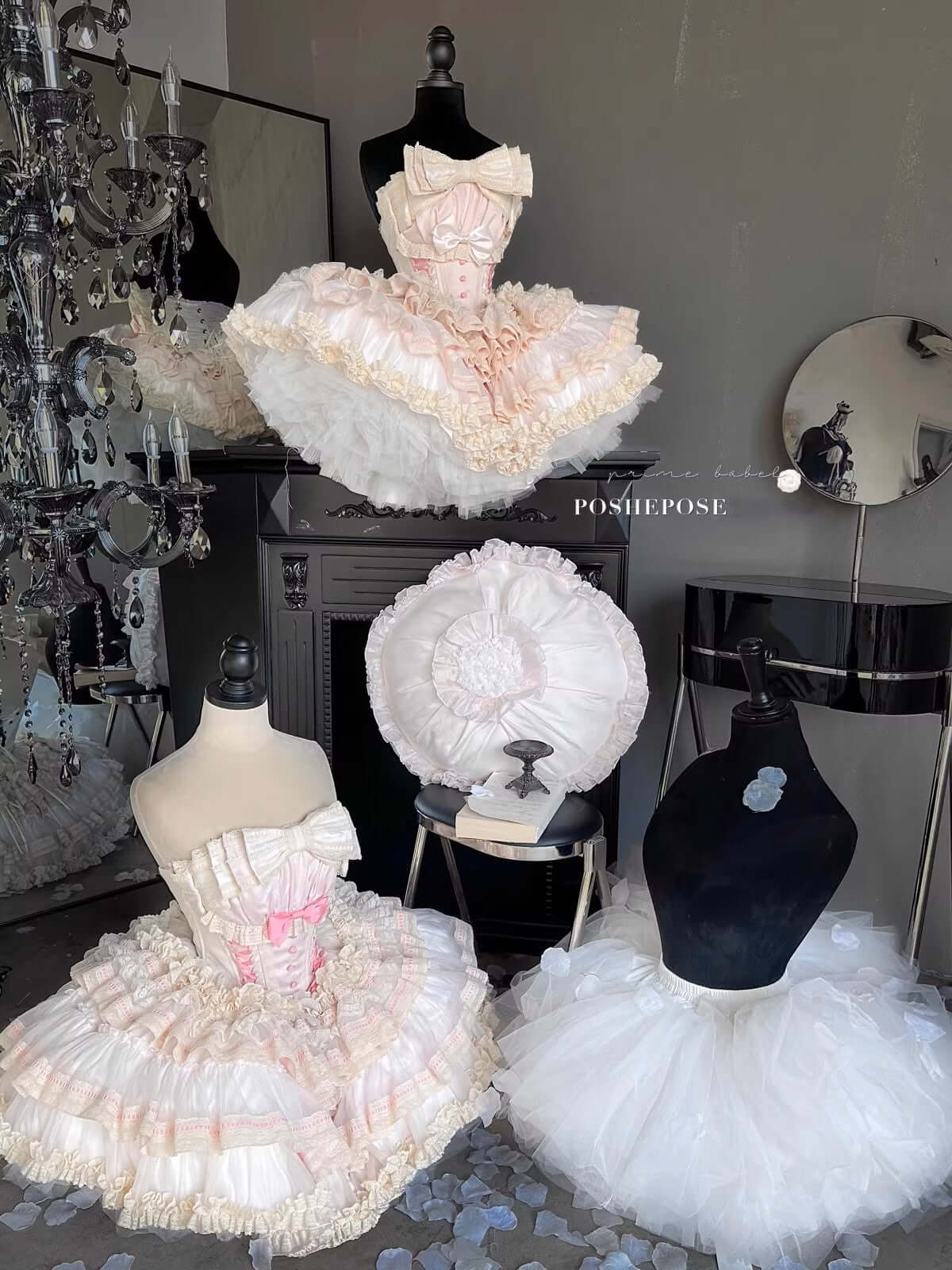 Roseheart Blush Satin Ballet Dress - PoshePose Global