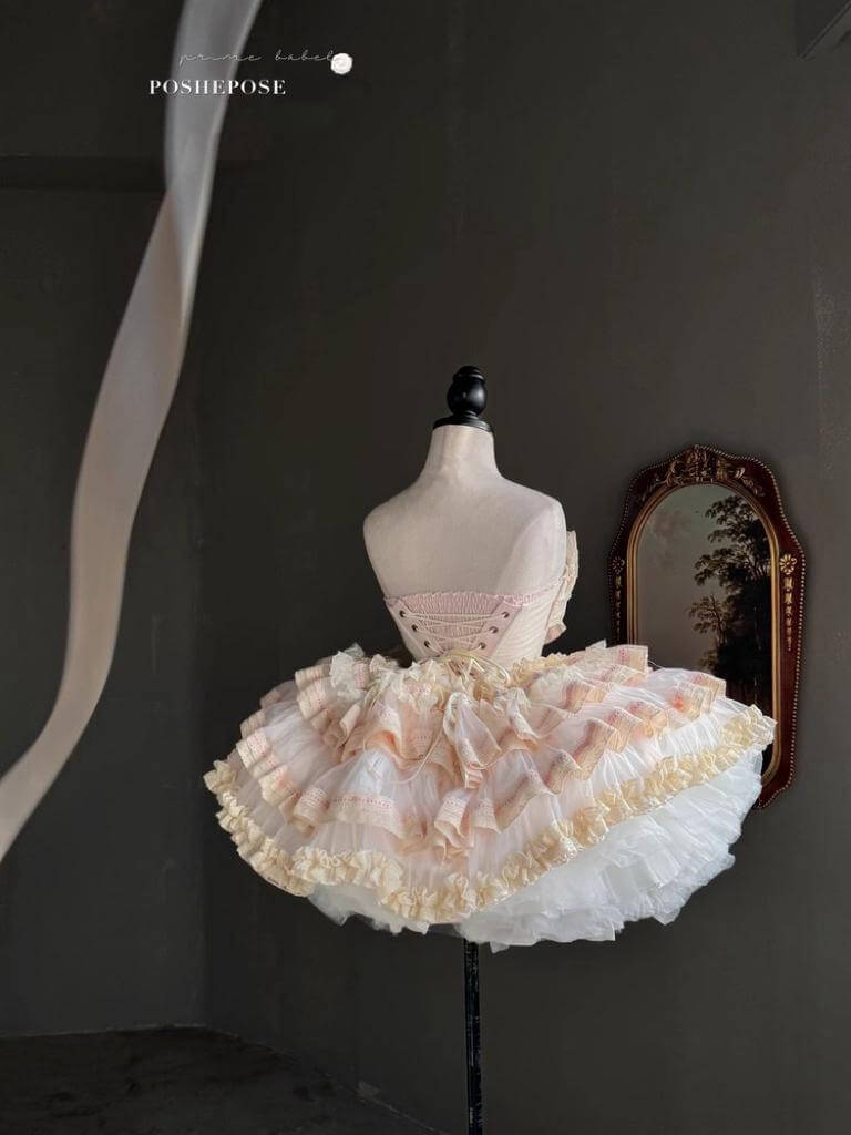 Roseheart Blush Satin Ballet Dress - PoshePose Global