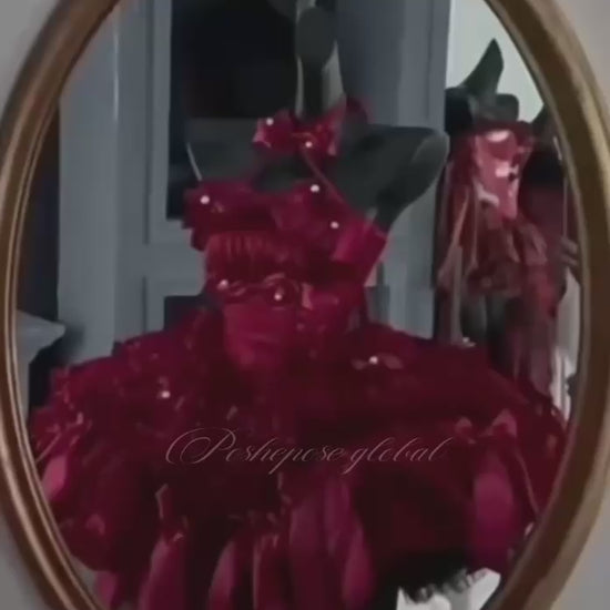 scarlet eve dress christmas new year dress red dress lucky festive gown