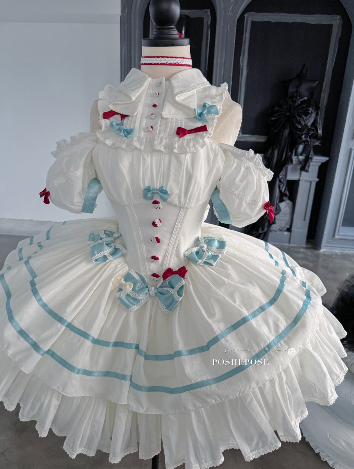 Fairycore and balletcore-inspired Lolita gown with charming details.